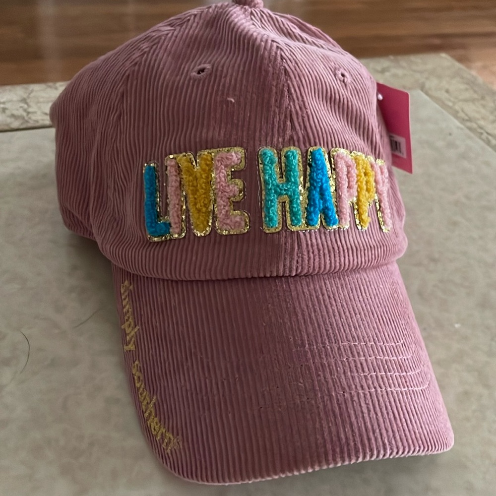 Simply Southern pink Live Happy hat BRAND NEW WITH TAGS!